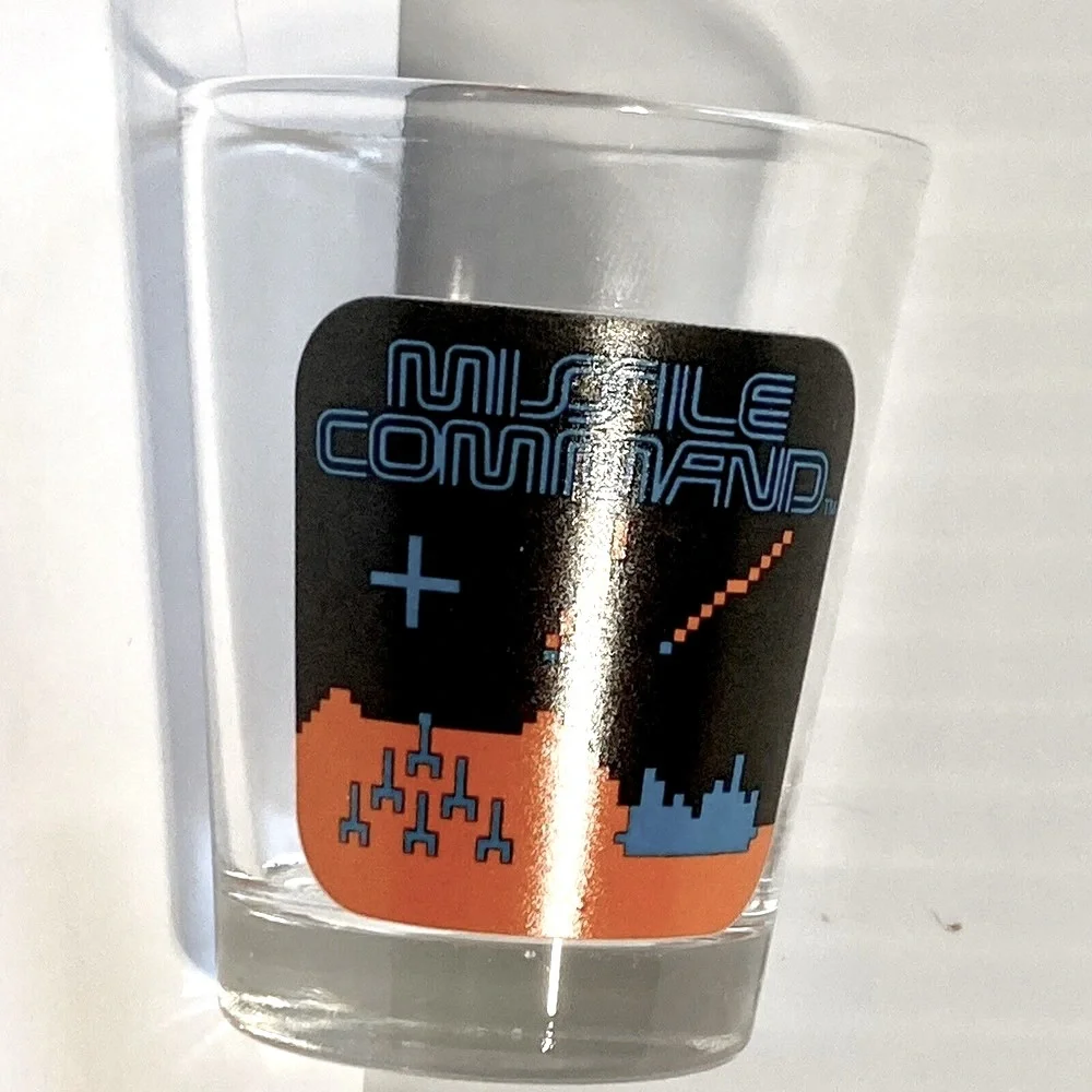ATARI 2009 Collectible Shot Glasses Missile Command & Breakout Retro Game Merch